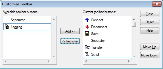 CustomizeStandardToolbar