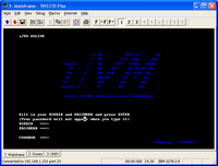 Sample TN3270 terminal emulation screen  
